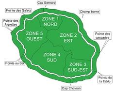5 zones La Réunion