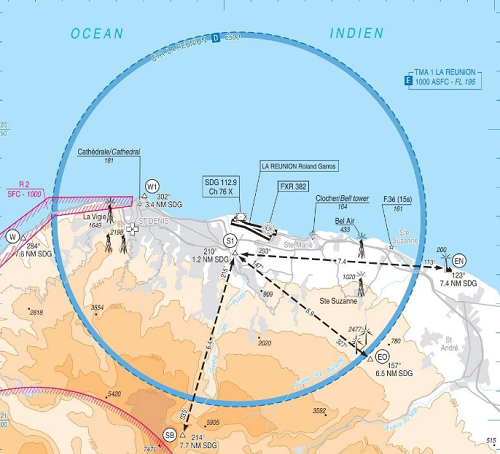 Carte vol drone zone CTR La Réunion