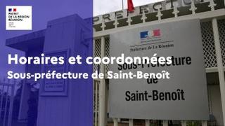 Horaires et coordonnées sous préfecture de Saint-Benoit